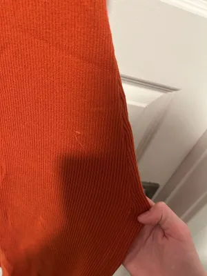 Orange midis dress with cutout Size M thumbnail 5