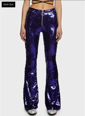Club Exx Dolls Kill Purple Sequin Set thumbnail 2