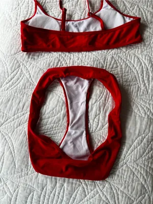 SHEIN Red Two-Piece Bikini Set thumbnail 3