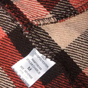 LTX open front knit vest plaid size medium Orange thumbnail 4