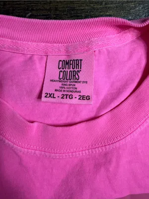 Comfort Colors Hot Pink Graphic Tee with Jesus is my Jam Jar Design thumbnail 2