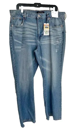 Aeropostale‎ Womens Plus Size 16R Hi Rise Boyfriend Flare Leg Jeans 100% Cotton thumbnail 1