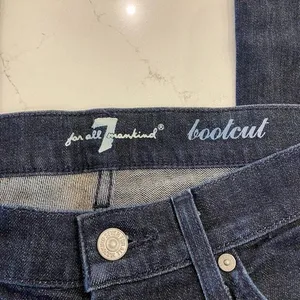 7 for all Mankind Blue Bootcut Jeans with Rhinestones‎ Bling Size 26 thumbnail 6