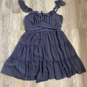NWT Altar’d State navy blue dot babydoll dress size Large thumbnail 10