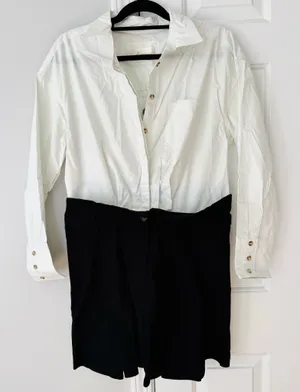 Anthropologie Twofer Buttondown Shirt Dress, Size M thumbnail 8