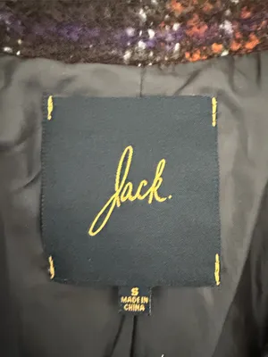 Jack by BB Dakota plaid checkered wool blend Y2K retro peacoat brown orange small thumbnail 4