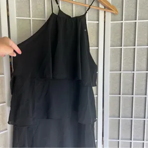 NWT HYFVE Layers of fabulous maxi dress small black halter dress thumbnail 4