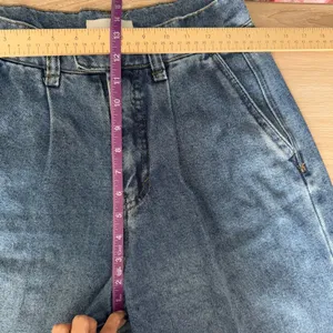 Habitual 4/27 High Waisted Pleated Denim Trousers Medium Wash‎ Relaxed Office thumbnail 8