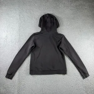 Nike Hoodie Women M Faded Black Pullover Swoosh Logo Activewear Grunge‎ Outdoor thumbnail 3