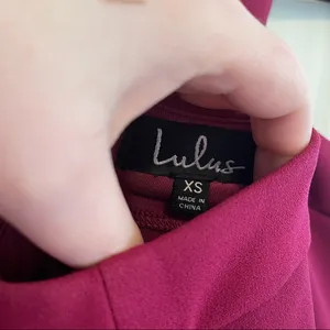 Lulu's The Way You Look Tonight Magenta Halter Skater Dress Size XS thumbnail 9