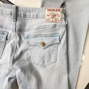 NWT True Religion Joey Mid Rise Flare Jeans Light Wash Size W29 🩵 thumbnail 19