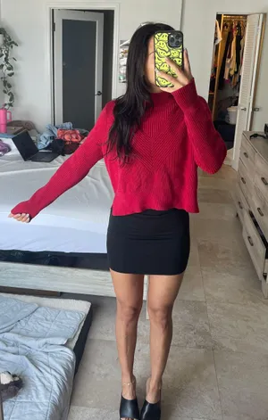 Cropped Sweater Red Size XS thumbnail 1