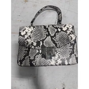 Aldo Snakeskin Print Top Handle Handbag Grey Black Animal Print Satchel Bag thumbnail 2