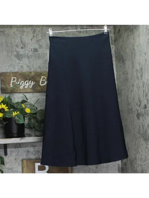 Cece Womens Bias-Cut A Line Side Zip MIDI Skirt 7054423 Night Shade Blue S thumbnail 2