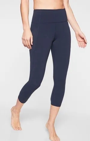 Athleta Navy Capri Crop Leggings thumbnail 1