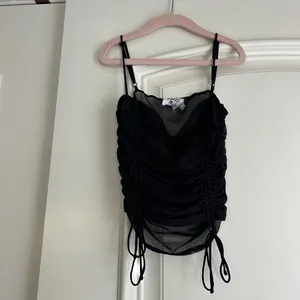 Princess Polly black mesh top thumbnail 3