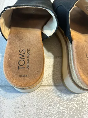 Tom’s Black Platform Slide Sandals - size 8 thumbnail 4