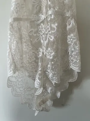 White Floral Lace Halter Bodysuit Small Bridal Lingerie Romantic Coquette thumbnail 3