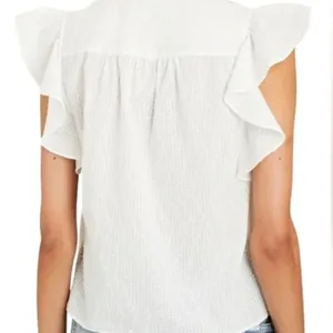 Intermix‎ Florance Flutter Sleeve Blouse NEW With Tags - Size S. thumbnail 14