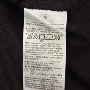 NWT Old Navy Mini Linen Blend Dress Size L Black LBD Summer thumbnail 6