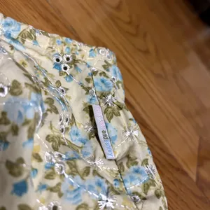 Mary Kate and Ashley Vintage Paisley Floral Skirt Size Yellow Blue Eyelet Y2k thumbnail 6