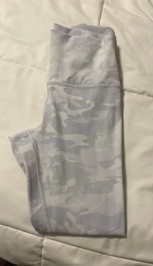 Lululemon Camo Leggings White thumbnail 1