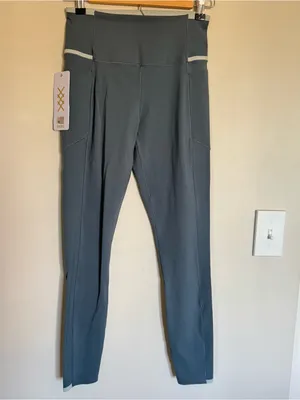 Rhode NWT Instinct Contrast Leggings Blue Granite Harvard Collegiate Logo Size S thumbnail 2