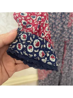 Free People Y2K Leia Floral Jumpsuit Village Country Style Boho Cottagecore Sz S thumbnail 13