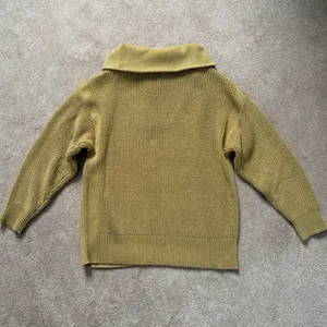 Ava & Viv Quarter Zip Shaker Stitch Pullover Sweater Moss Green Size X / 14W thumbnail 8