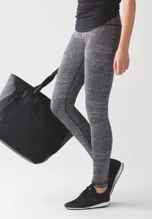 Lululemon Wunder Under Pant‎ (Hi-Rise) Maze Jacquard White Black W5AAYS Size 6 thumbnail 1