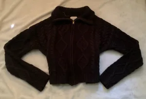 Knitted Dark Grey Sweater thumbnail 1