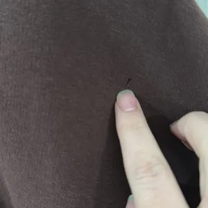 Zara Athleisure Chocolate Brown Cobination Turtleneck shirttail Sweatshirt Sz L thumbnail 9