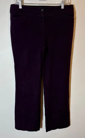 LOFT Purple Boot Cut Trousers‎ Dress Pants Women's Size 10 thumbnail 1
