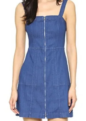 CLUB MONACO Denim Zippered Mini Dress Sz‎ 4 thumbnail 1