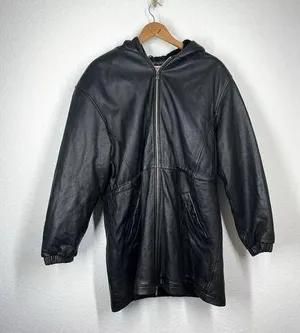 Vintage Wilson Leather Jacket Womens Faux Fur Lined Large Heavyweight Warm thumbnail 1