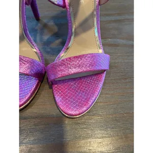 Kenneth Cole‎ Brooke Cross Metallic Purple Snake Heels 6.5 | Strappy Stiletto thumbnail 8