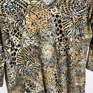 Lilly Pulitzer Tessa 3/4 Sleeve V-Neck Dress Rattan Walk On The Wild Side thumbnail 6