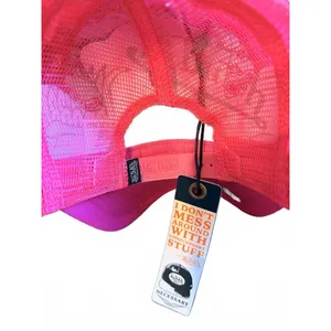 Von Dutch Hot Pink Flying Eyeball Wordmark Trucker Hat thumbnail 3