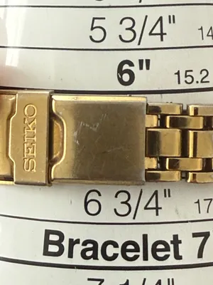Seiko Vintage Watch Gold Bracelet Case White Dial Blue Gold Hands Date Window thumbnail 14