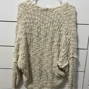 Free People Cream Button Front Cardigan Sweater thumbnail 3