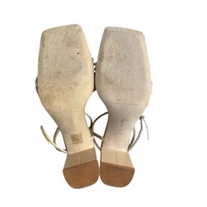 AEYDE Helene Sandal Heel 41 Cream Leather Ankle Strap Block Square Toe Leather thumbnail 5