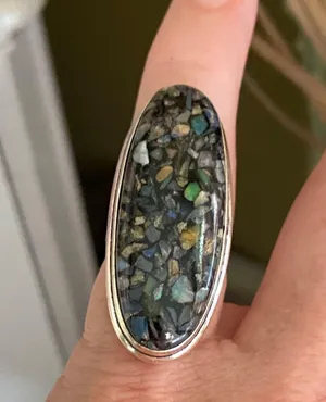 Sterling Silver Copper Ethiopian Opal  Ring Size 6 thumbnail 4