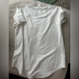 Lululemon High Neck Running and Training T-Shirt White thumbnail 7