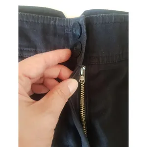 Loft Womens Shorts Size 14 Black Button High Rise Ann Taylor 5" Inseam Cotton thumbnail 7