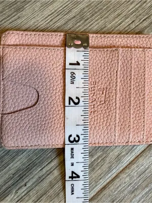 Slim Minimalist Wallet Pink Front And Back Pocket Credit Card Holder Side Pocket thumbnail 5