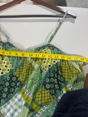 Natural Life Boho Festival Patchwork Print Top Large Sleeveless Straps thumbnail 5