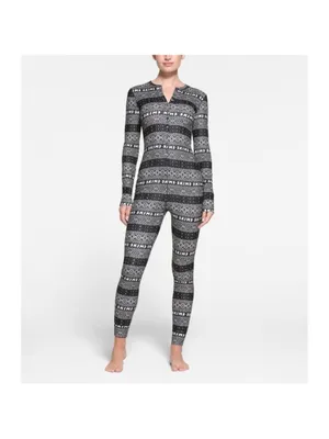 Skims Fair Isle Henley onesie large thumbnail 3