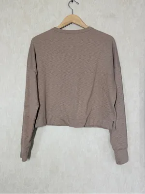 Vuori Women’s Long Sleeve Sunrise Oversize Henley Top Shirt in Goldenrod M thumbnail 6