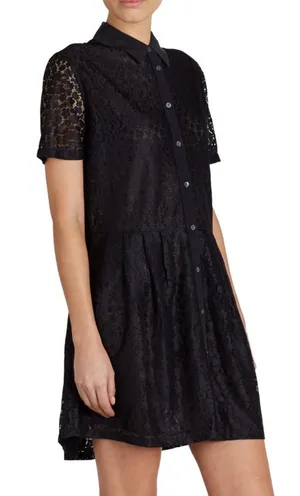 Equipment Naomi Black Lace Mini Dress thumbnail 1