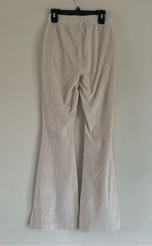 Aerie cream ribbed flare leggings thumbnail 3